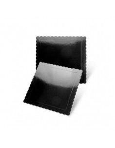 Base fina 30 cm cuadrada negra