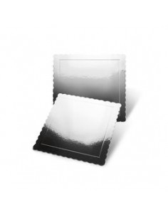 Base fina 30 cm cuadrada plata
