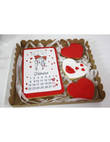 Caja galletas Calendario San Valentín