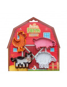 Set 4 Cortadores animales granja