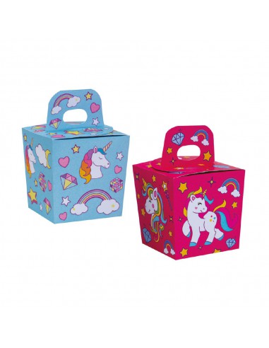 Mini cajas para dulces unicornios