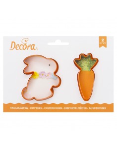 Set 2 Cortadores conejo y zanahoria