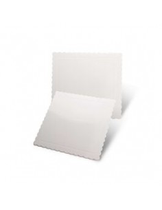 Base fina 25 cm cuadrada blanca