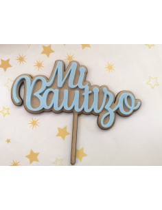Topper Mi Bautizo azul