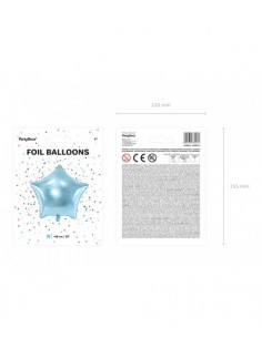 Globo estrella foil azul cielo 2