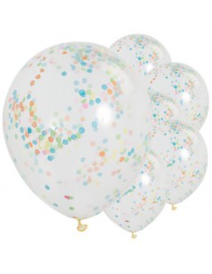 Globos confeti multicolor