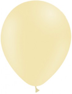 Globos amarillo pastel mate 30 cm (25 unds)