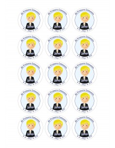 Papel de azúcar comunión niño D personalizado