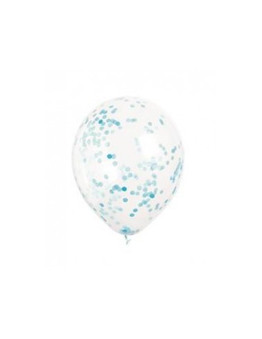 Globos confeti azul