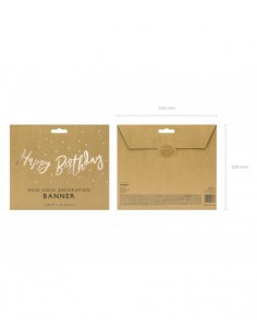 Banner Happy Birthday Rose Gold 2