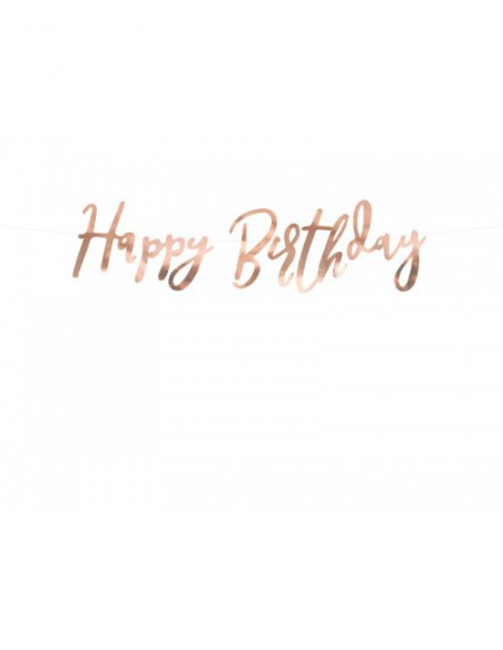 Banner Happy Birthday Rose Gold