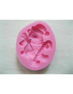 Molde de silicona navideño de osito