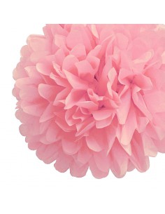 Pompon de papel rosa 25