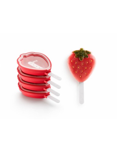 Set 4 Moldes Fresa para helados