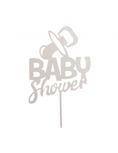 Topper Baby Shower Plata