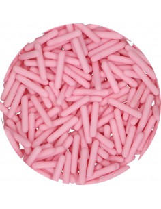 Palitos de azúcar rosa mate XL