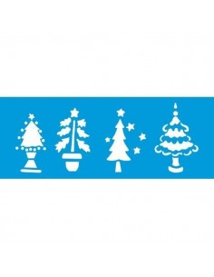 Stencil arboles navidad