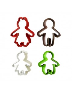 Set 4 Cortadores Familia Gingerbread 2