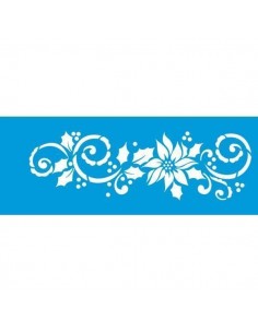 Stencil flor navideño