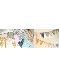 Banderines estampados de papel 16 modelos diferentes mezclados