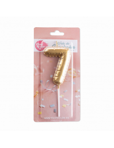 Vela efecto globo oro 7 2