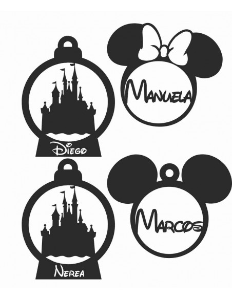 Adornos navideños Disney para el árbol personalizados