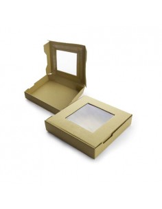 Caja para galletas Kraft con ventana 2