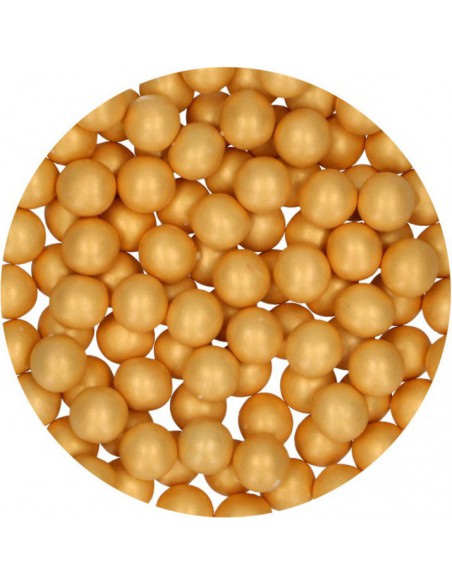 Perlas grandes de chocolate oro FunCakes