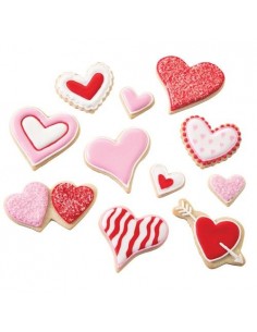 Set Cortadores Galletas San Valentín Wilton