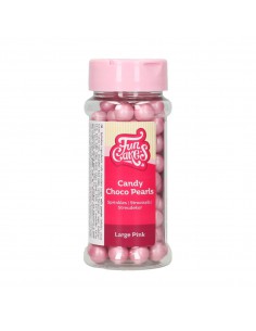 Perlas grandes de chocolate rosas FunCakes 2