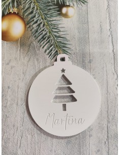 Bola de Navidad Abeto con nombre grabado 2