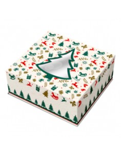 Caja con ventana árbol de Navidad