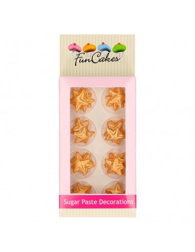 Estrellas doradas 2 cm FunCakes