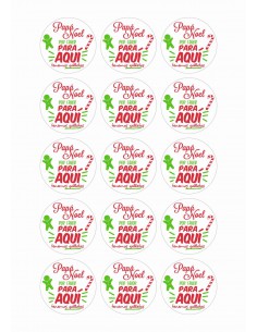 Papel de azúcar Papá Noel para aquí 2