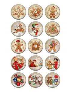 Papel de azúcar Navidad Vintage