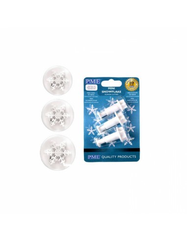 Set 3 cortadores mini copos de nieve