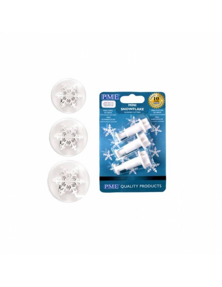 Set 3 cortadores mini copos de nieve