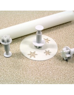 Set 3 cortadores mini copos de nieve 2