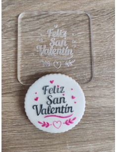 Sello Feliz San Valentín para galletas 2