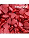 Corazones rojos de azucar