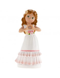 Figura niña comunión corazón