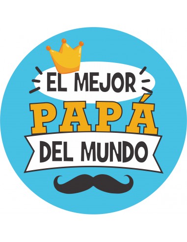 Papel azúcar El mejor Papá del Mundo 20 cm