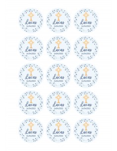Papel de azúcar comunión cruz para galletas