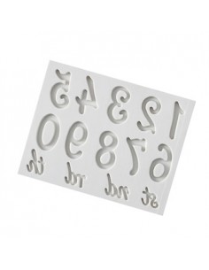 Molde de silicona números cursiva