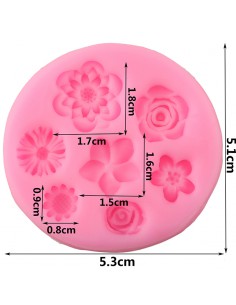 Molde silicona mini flores 2