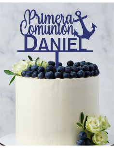 Topper Ancla personalizado Primera Comunión para tarta