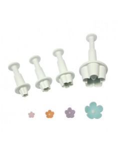 Set 4 cortadores mini flores