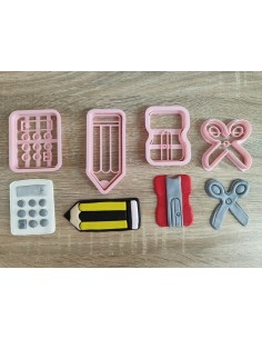 Set 4 Cortadores Colegio con marcador 2