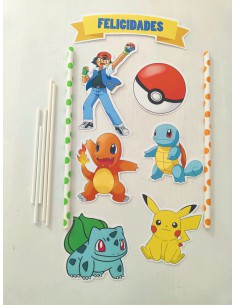Toppers Pokemon Cartulina