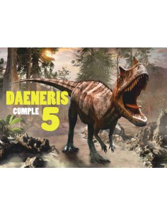 Papel de azúcar dinosaurios tarta personalizado